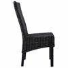 Picture of Dining Rattan Wooden Chairs MW - 2 pc Black