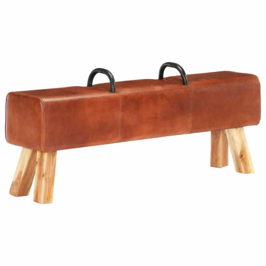 Picture of Vintage Leather Hallway Bench