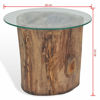 Picture of Accent Wooden Glass Coffee Table 20" ST