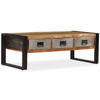 Picture of Wood and Steel Coffee Table with Drawers 39" RW
