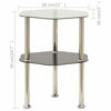 Picture of 2 Tone Accent Glass Side Table 15"