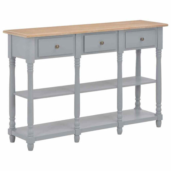 Picture of Rustic Accent Hallway Console Table with Drawers and Shelves 47" - Gray