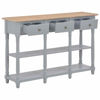 Picture of Rustic Accent Hallway Console Table with Drawers and Shelves 47" - Gray