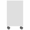 Picture of Wooden Side Table with Shelves on Wheels 28" - White