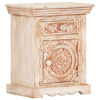 Picture of Wooden Bedroom Nightstand Cabinet with Storage 16" - SMW