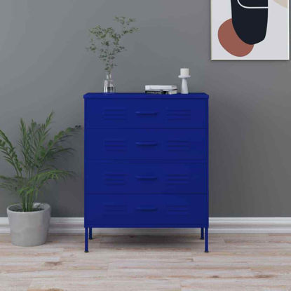 Picture of Sideboard Chest Storage Cabinet 31" - N Blue