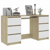 Picture of Wooden Desk with Drawers 55" - 2Tone