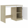Picture of Wooden Home Office Desk with Drawers and Storage 55"
