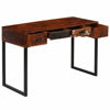 Picture of Wooden Home Office Leather Desk with Drawers 46"