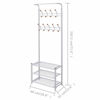 Picture of Hallway Mudroom Clothes Rack with Shoe Storage 27" - White