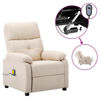 Picture of Living Room Fabric Electric Recliner Massage Chair - Cream