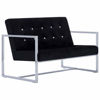 Picture of Velvet Sofa Bed with Armrest 45" - Black