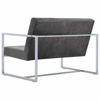 Picture of Velvet Sofa Bed with Armrest 45" - Dark Gray