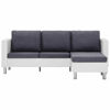 Picture of Living Room 2Tone Faux Leather Sofa 74" - White with D Gray