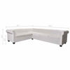 Picture of Living Room L-Shaped Faux Leather Sofa 102" - White