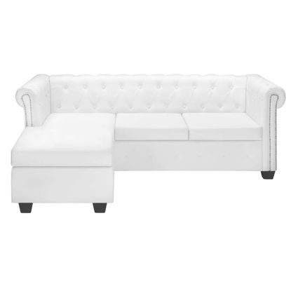 Picture of Living Room Artificial Leather Sofa 79" - White