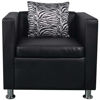 Picture of Living Room Faux Leather Sofa - 2 pc Black