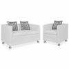 Picture of Living Room Faux Leather Sofa 47" - 2 pc White