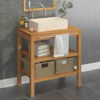 Picture of Wooden Bathroom Vanity with Marble Sink 29" - Cream