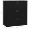 Picture of Office Steel Filing Cabinet 35" - Black