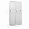 Picture of Steel Office Storage Cabinet 35" - L Gray