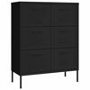 Picture of Steel Office Storage Cabinet with Drawers 31" - Black