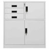 Picture of Office Steel Storage Locker Cabinet 35" - L Gray