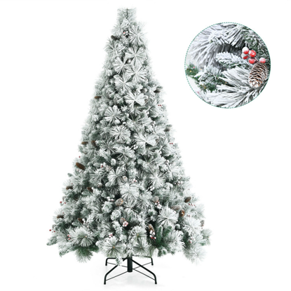 Picture of 7' Christmas Tree with Snow and Decor