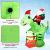 Picture of 8' Inflatable Christmas Dinosaur with Santa Claus