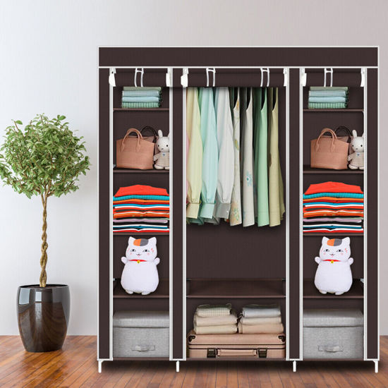 Picture of Fabric Closet Cabinet - Brown