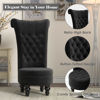 Picture of Living Room Accent Velvet Chair - Black