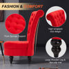 Picture of Living Room Velvet Chair - Red