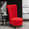 Picture of Living Room Velvet Chair - Red