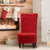 Picture of Living Room Velvet Chair - Red