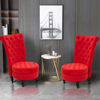 Picture of Living Room Velvet Chair - Red