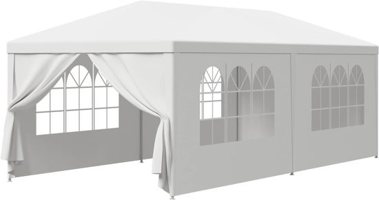 Picture of Outdoor 10' x 20' Tent with 6 Walls - White