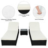 Picture of Outdoor Lounge Chairs with Table - 3 Piece Black
