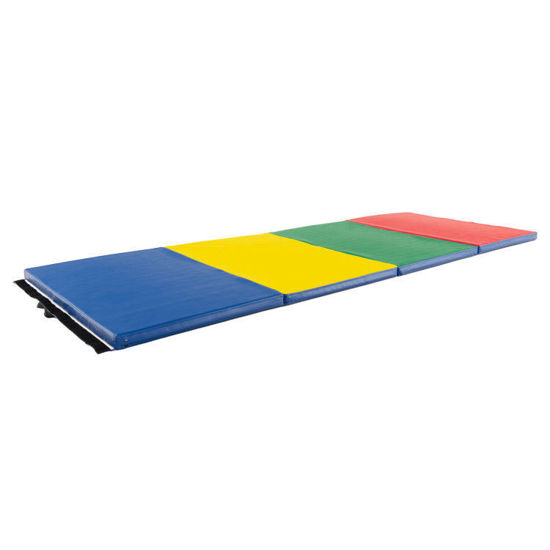 Picture of Folding Gymnastics Tumbling Mat Multi-color - 4' x 10' x 2"